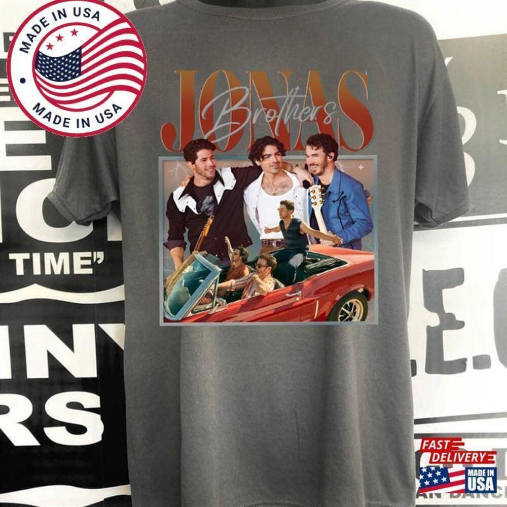 Retro Jonas Brothers T-Shirt Brother Five Albums One Night Tour